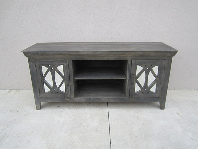 Two Door T V Stand With Mirror On Nadeau Atlanta Two Door T V Stand With Mirror