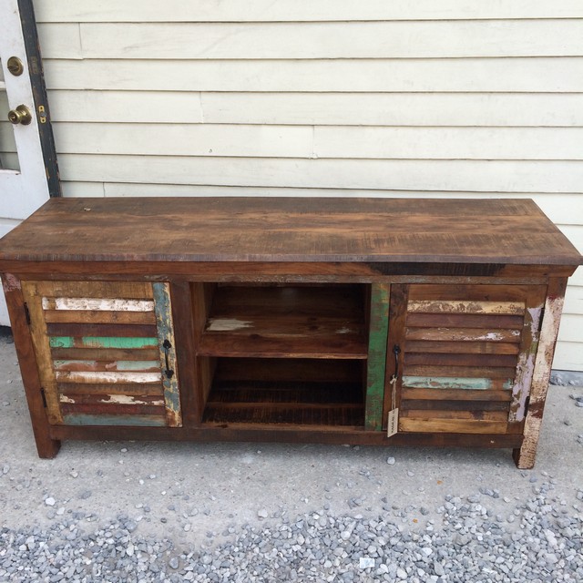 Reclaimed Wood T V Stand Nadeau New Orleans Reclaimed Wood T V Stand