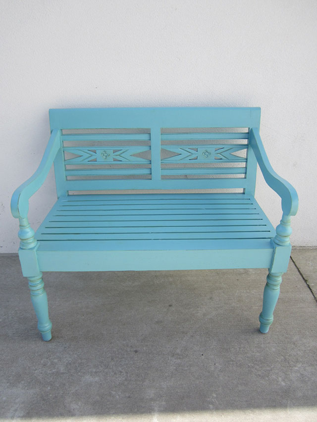 Two Seat Mahogany Bench Nadeau Paramus